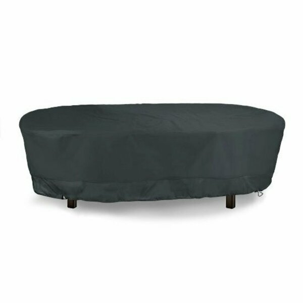 Eevelle Meridian Rectangular Table Cover, Charcoal Gray, 60 in L x 36 in W x 25.5 in H MDTRTCS-CHL